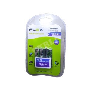 PILHA AAA RECARR. 1300 MAH 1.2V C/4 UN.