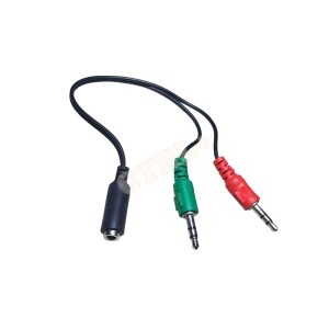 CABO ADP. 1 P2 FÊMEA / 2 P2 MACHO (FONE / MICROFONE)
